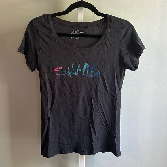Salt Life Gray Swordfish Tee - Picture 1 of 3